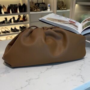 The Drop Tan Leather Clutch